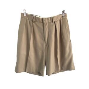 Polo‎ Golf Mens 34 Pleated Golf Fairway Shorts Khaki Dress Casual Chino Shorts